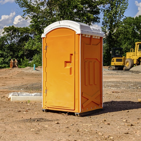 how often are the porta potties cleaned and serviced during a rental period in Cleveland Arkansas